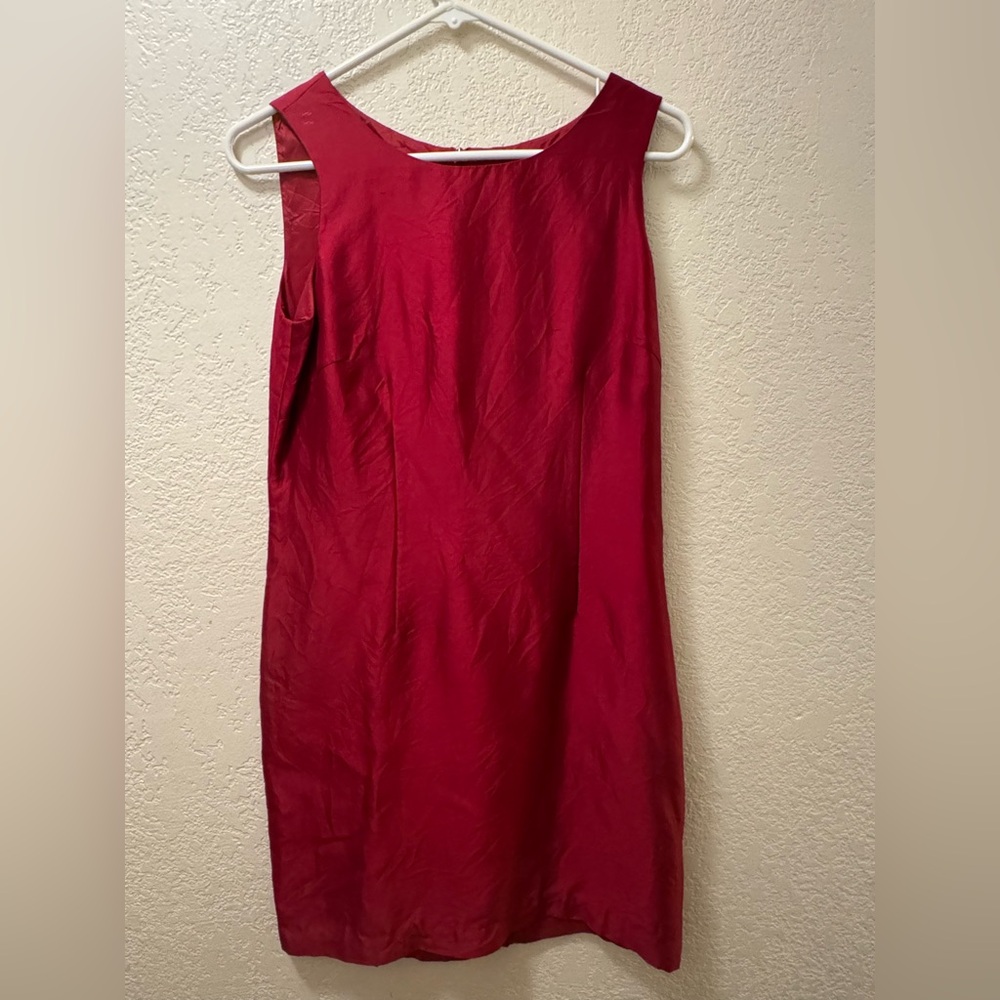 Red Coldwater Creek Silk Dress